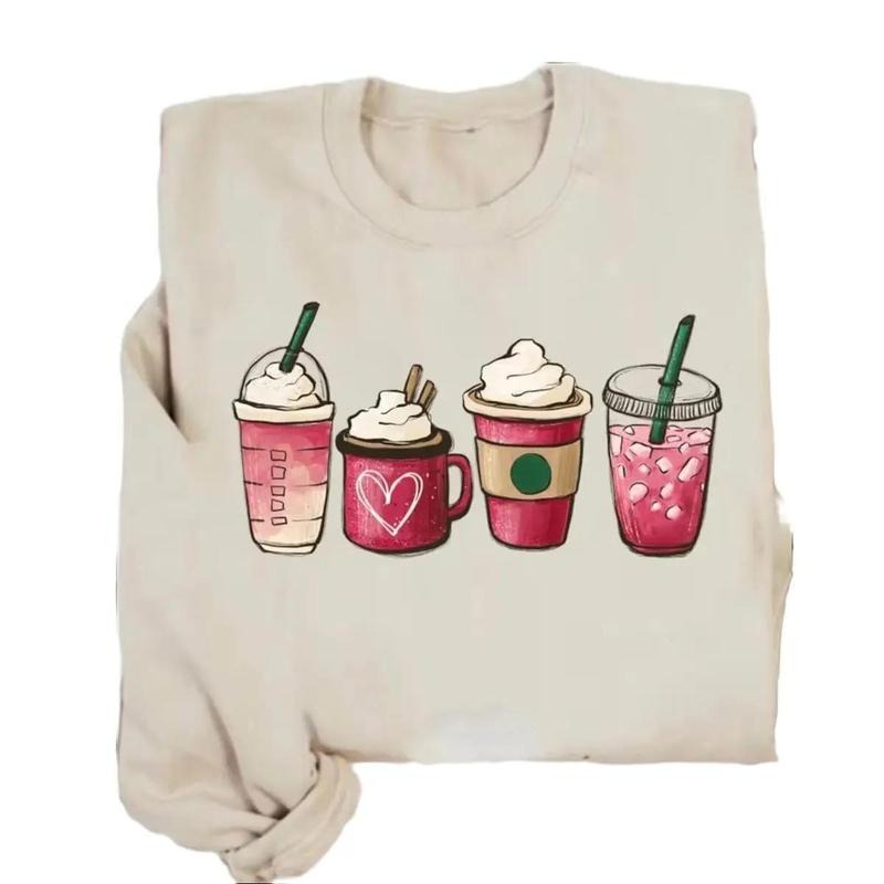 Valentine Coffee Heart Sweatshirt, Funny Valentine Gift for Women T-Shirts, Hoodie | GrindPrints.com