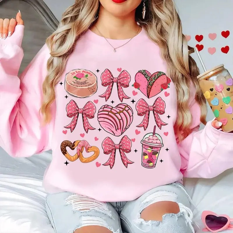 Valentine Concha Pan Dulce Tshirt Sweatshirt, Funny Mexican Lover Shirt, Xoxo Conchas, Sweet Like Pan Dulce, Unisex...
