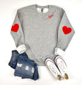 Valentine Sweatshirt, Heart Arm Patches, Love Heart Sweatshirt, Cute Valentines Sweater, Teacher Valentine's Shirt, Mommy...