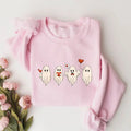 Valentine Sweatshirt, Valentines Day Sweatshirt, Valentines Ghost Sweatshirt, Cute Ghost Sweater, Valentines Gift, Spooky...