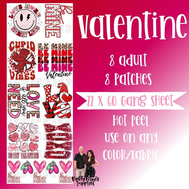 Valentine's Day #1 Gang Sheet, 22 x 60 T-Shirts, Hoodie, Sweatshirt | GrindPrints.com