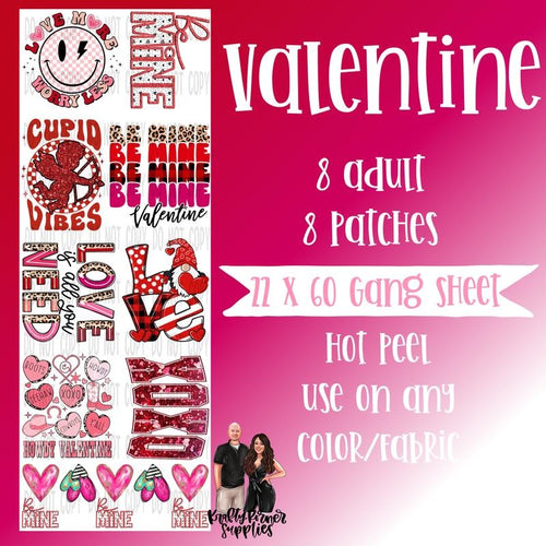 Valentine's Day #1 Gang Sheet, 22 x 60 T-Shirts, Hoodie, Sweatshirt | GrindPrints.com