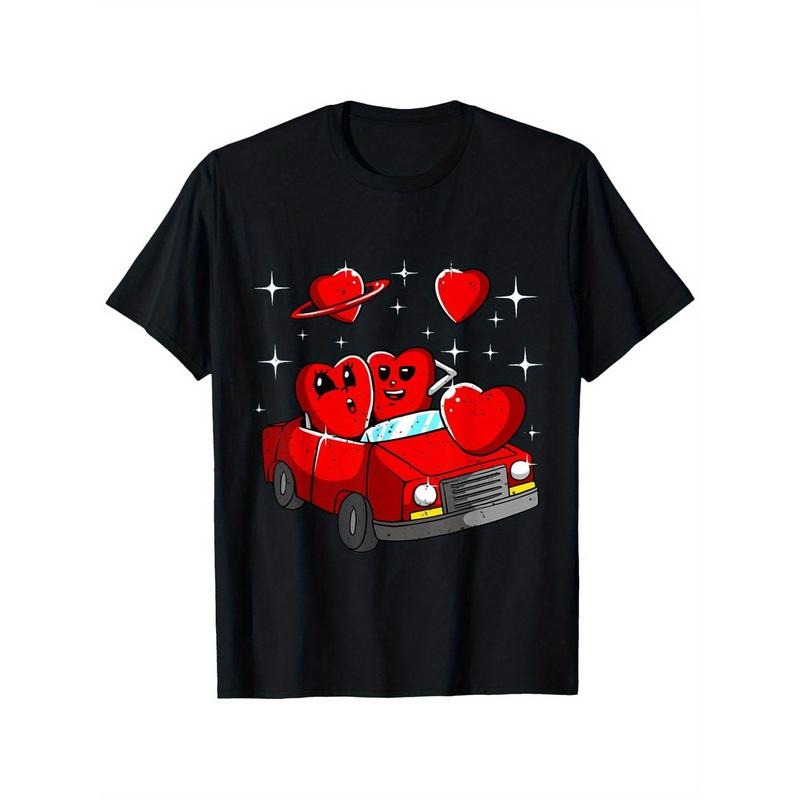 Love Ride 100% Organic Cotton Soft & Breathable Black Red Car & Heart S XXXL Casual Outfitmade Usa T-Shirts, Hoodie, Sweatshirt
