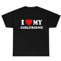 Valentine's Day Men's Regular Fit "I Love My GF" Print Crew Neck Short Sleeve T-shirt, Graphic Tees for Men, T Shirts for...