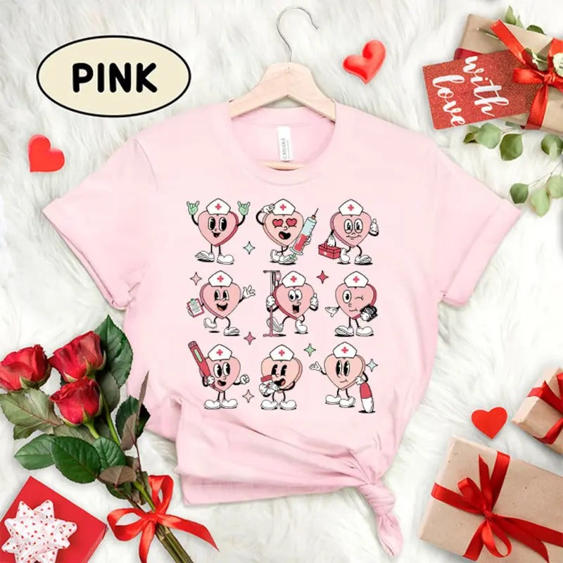 Nurse Shirts Nurse Conversation Hearts Nurse Nurse Shirt Valentine Nurse T-Shirts, Hoodie, Sweatshirt