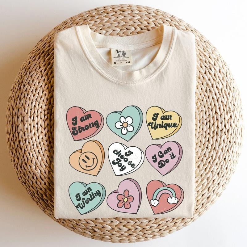 Valentine's Sweet Hearts, Candy, Comfort Colors Tshirt, Valentine's Day, Valentine's Day Comfort Colors Tshirt, Women's...