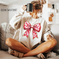 Valentine's day Heart Coquette bow Sweatshirt Valentines day Bow , Coquette Bow T-Shirts, Hoodie | GrindPrints.com
