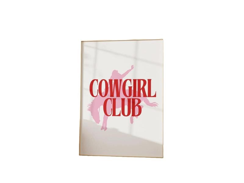 Valentines Cowgirl Cowboy Boots Art Print, Western Art Print, Preppy Cowgirl Decor Coastal Cowgirl Art, Cowgirl Dorm...