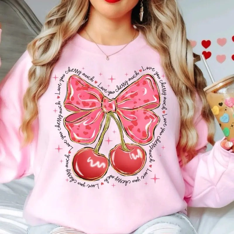 Valentines Day I love you cherry much - Sweatshirt T-Shirts, Hoodie | GrindPrints.com
