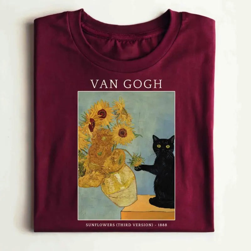 Van Gogh Sunflowers Unisex Vintage Graphic Shirt, Mom Life Tshirt, Trendy Mom Apparel Hoodie, Sweatshirt | GrindPrints.com