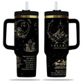 Velaris Tumbler With Handle, with Handle and Straw, Bookish Tumbler, Acotar 40Oz Tumbler, Velaris Tumbler, Golden...