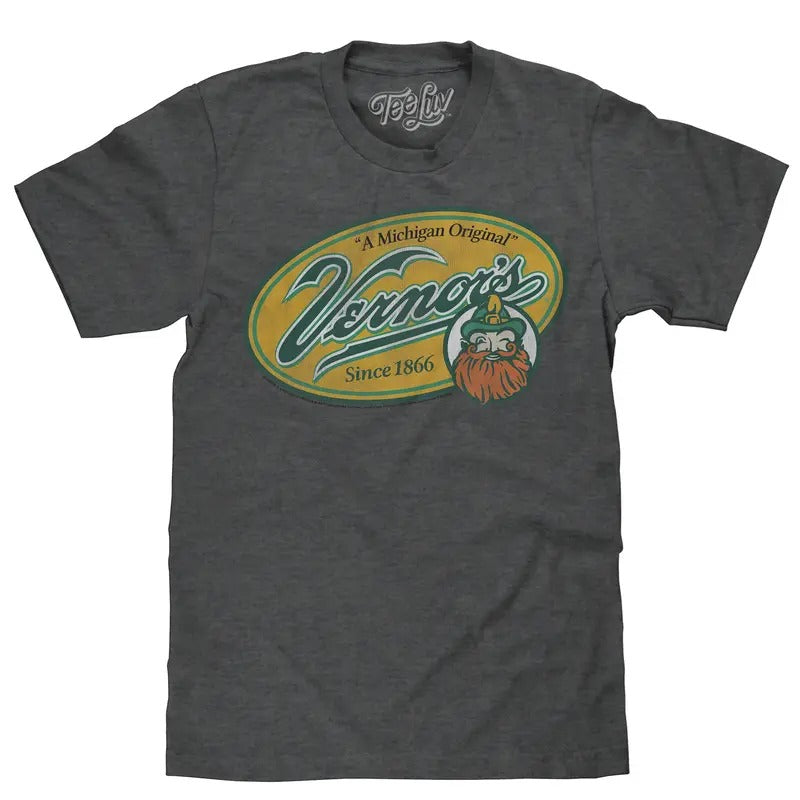 Vernor's Ginger Ale T-Shirt - Gray Hoodie, Sweatshirt | GrindPrints.com