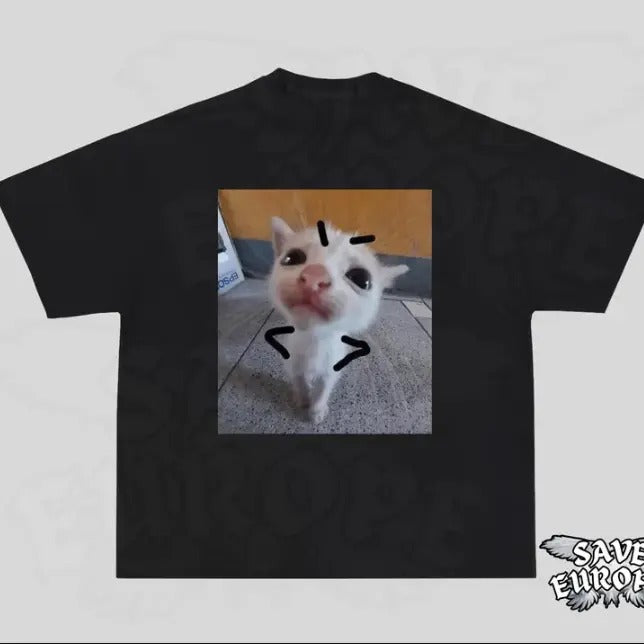 Very Angry Cat T-Shirt, Silly Cat T-Shirt, Funny Meme Shirt, Cat Meme T-Shirt Hoodie, Sweatshirt | GrindPrints.com