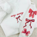 'Very Merry Bows' Crewneck Sweatshirt T-Shirts, Hoodie | GrindPrints.com