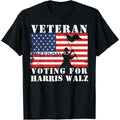 Veteran Freedom Voting for Harris Walz Waltz USA Flag T-Shirt made in usa Hoodie, Sweatshirt | GrindPrints.com