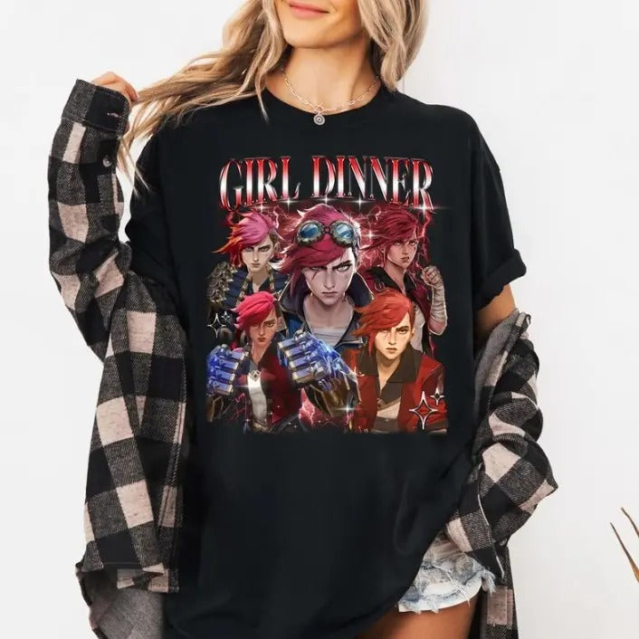 Vi Arcane Shirt, League of Legends Anime lol Shirt Hoodie, Sweatshirt | GrindPrints.com