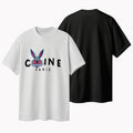 Vibrant Bunny Print T - shirt, Sweatshirt and Hoodie: Embrace Parisian Chic, American Fashionistas | GrindPrints.com