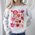 Vibrant Pressed Flower Sweatshirt T-Shirts, Hoodie | GrindPrints.com