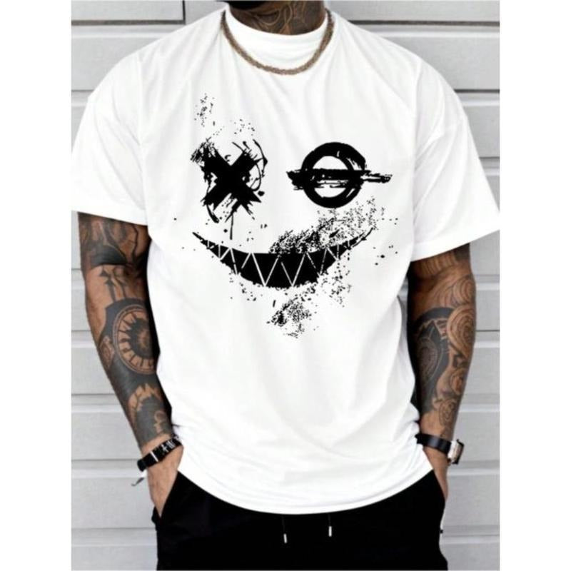 Vibrant Smiling Face Graphic Tee - T-Shirts for Men and Women - Unisex Casual Short Sleeve Summer T-Shirt with Fun Design...