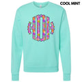 Vibrant Watercolor Monogram Sweatshirt 'NLB' T-Shirts, Hoodie | GrindPrints.com