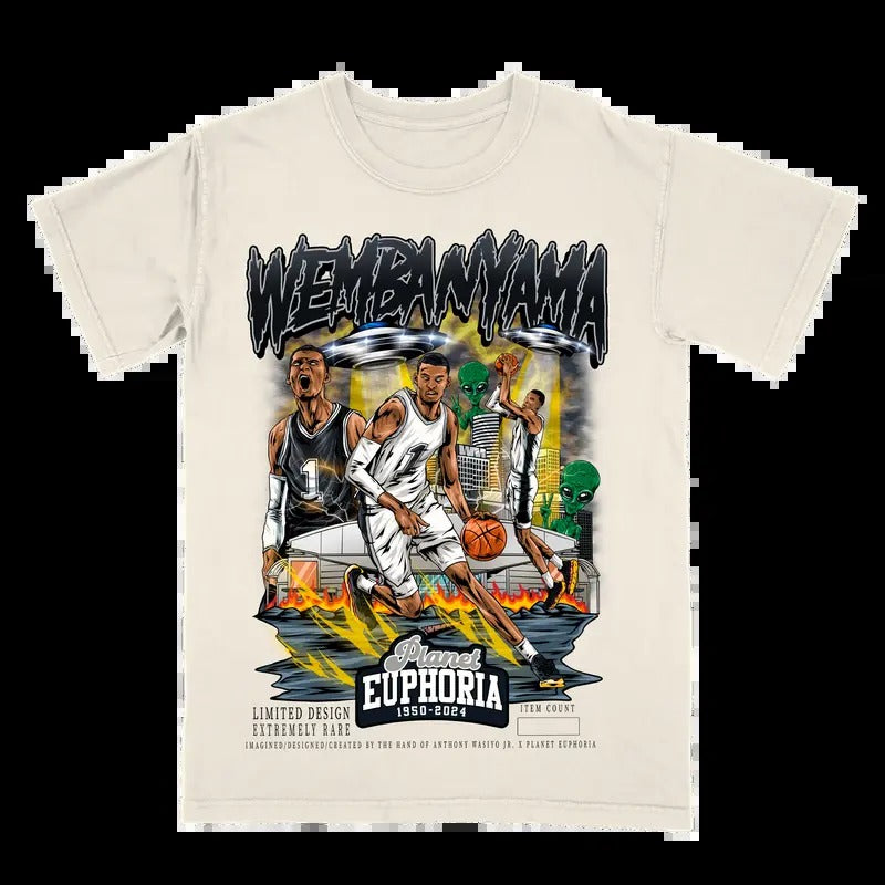 Victor Wembanyama V2  Tee | Vintage Tee Graphic T-Shirt Sweatshirt Hoodie | Sport Tee - Gift For Fan | GrindPrints.com