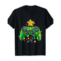 Video Game Controller Christmas Tree Light Game T-shirt-  100% Cotton made in usa Hoodie, Sweatshirt | GrindPrints.com
