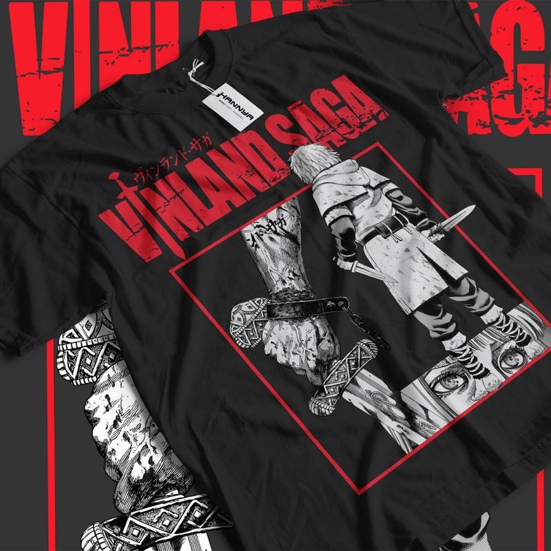 Viland Saga Viking Anime T-shirt & Sweatshirt, Thorfinn Son of Thors Graphic Tee, Vintage Oversized Unisex Streetwear,...