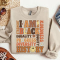 Vinatge I Am Black History Flower Shirt, Black History Sweater, Black History Month, African American, BLM Tee Hoodie,...