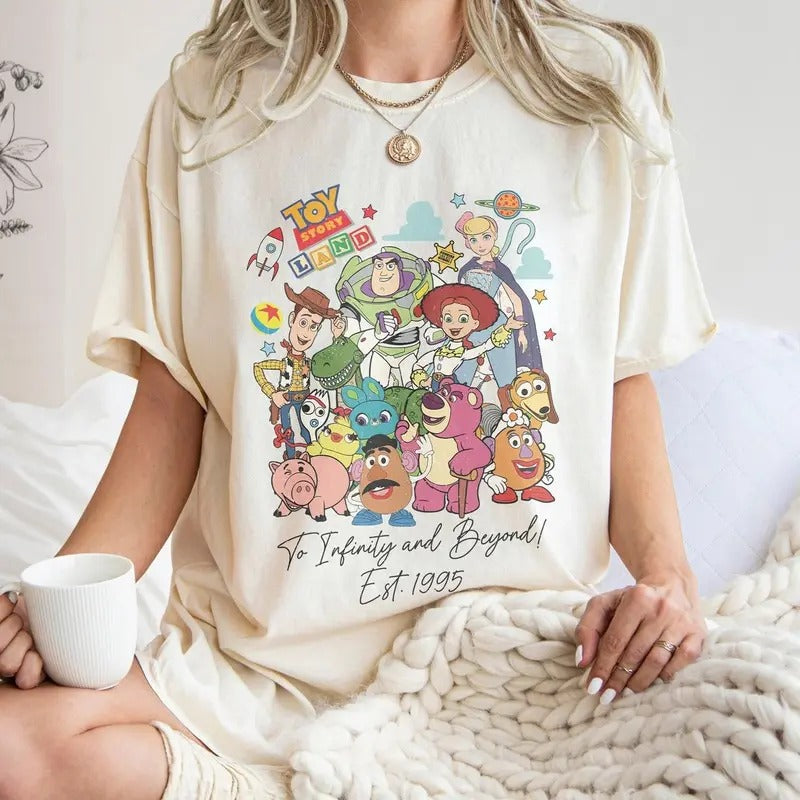 Vintage  To Infinity and Beyond Shirt, Vintage Toy Shirt, Toy Land Shirt, Toy Family Shirts, Toy Lovers Shirt Casual...