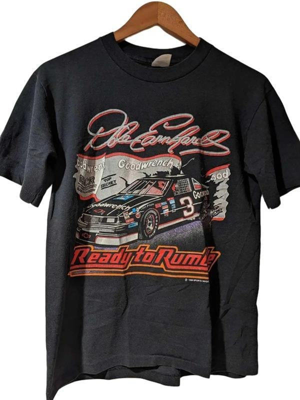 Vintage 1989 Nascar Chase Dale Earnhardt T-Shirt Classic Cotton Menswear Top Tshirt Embroidered Hoodie Sweatshirt
