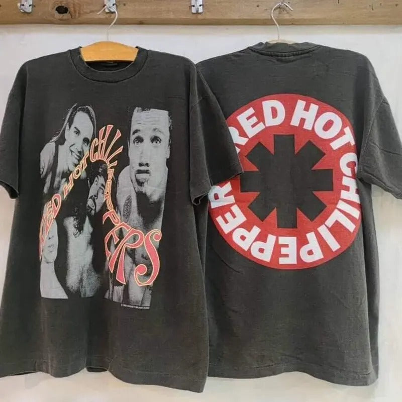 Vintage 1990 Red Hot Chili Pepper Band T-Shirt Hoodie, Sweatshirt | GrindPrints.com