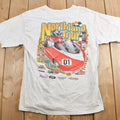 Vintage 1990s Northland Tour Racing Graphic T-Shirt Classic Cotton Menswear Top Embroidered Hoodie Spandex Sport Sweatshirt