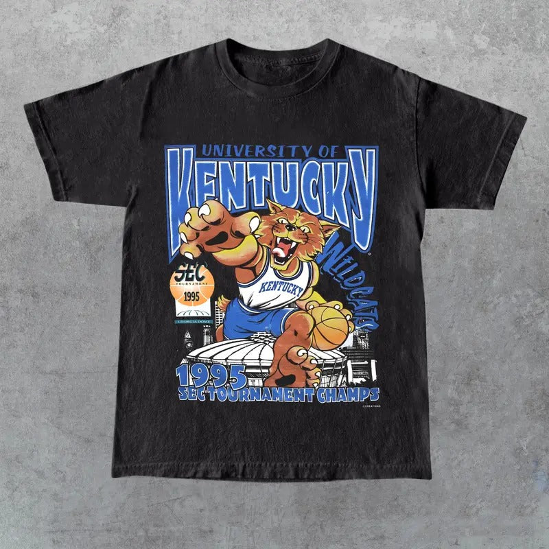 Vintage 1995 Kentucky Wildcats T-Shirt Classic Cotton, Full Color T-Shirt, Unisex T-Shirt, For Men, For Women, Gift for...