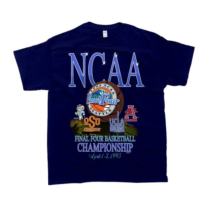 Vintage 1995 NCAA Final Four Championship Tar Heels OSU UCLA Arkansas t-shirt, Shirt For Women And Men, Men's Tshirt,...