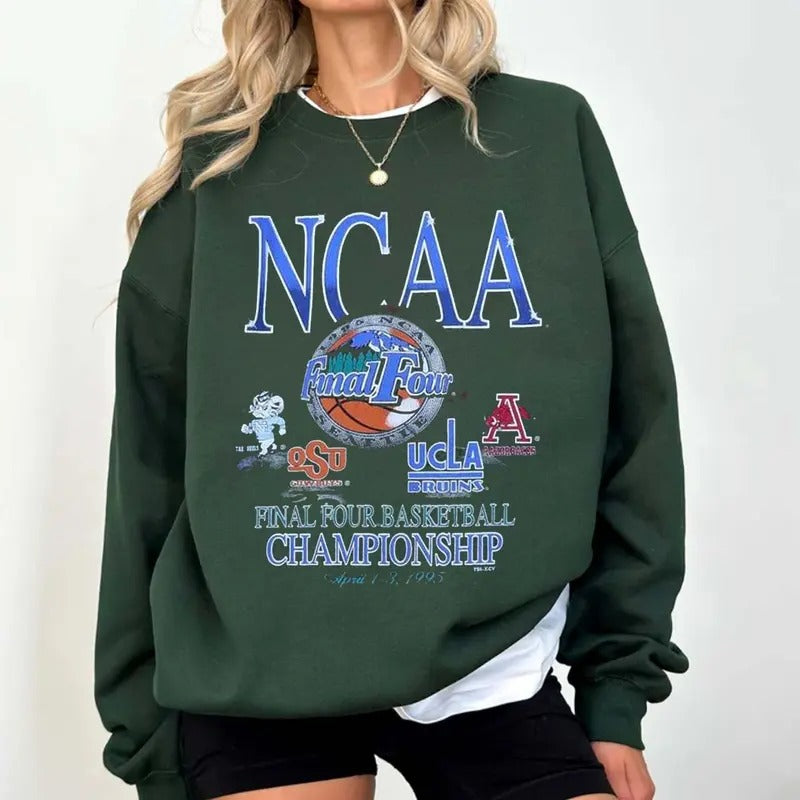 Vintage 1995 NCAA Final Four Championship Unisex Classic Sweatshirt, Unisex Crewneck Sweatshirt. Menswear Soft T-Shirts,...