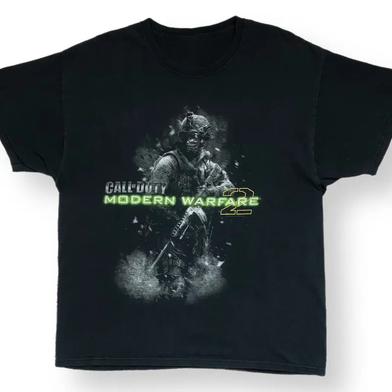 Vintage 2009 Call of Duty Modern Warfare 2 Video Game Promo T-Shirt Hoodie, Sweatshirt | GrindPrints.com