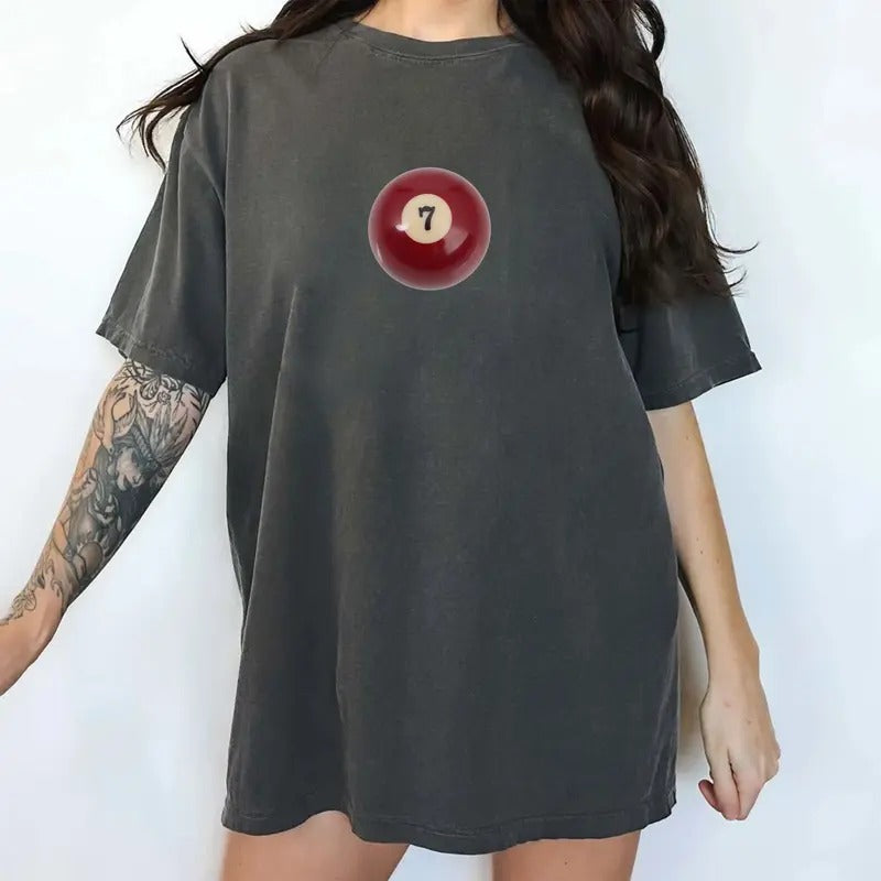 Vintage 7 Ball Shirt, Retro Billiard Lovers Shirt, Y2k 7 Ball 90s Vintage Graphic Printed Tee, Retro 7 Ball T-Shirts, 7...
