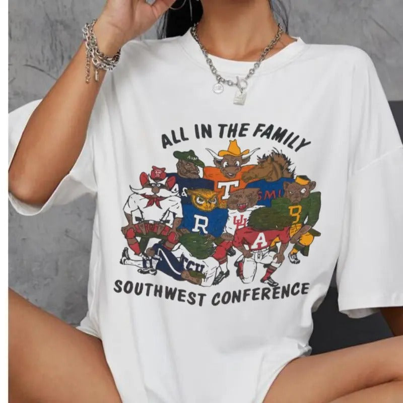 Vintage 70s Champion NCAA Football Southwest Conference Shirt Classic Menswear Hoodie, Sweatshirt | GrindPrints.com