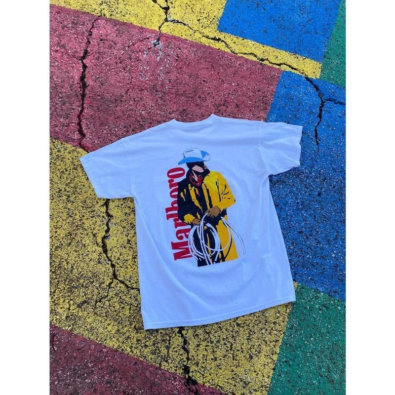Vintage 80s 90s Marlboro Smoking Cowboy Western Man Smoking  T-shirt, sweater and Hoodie 2 sides Sweatshirt | GrindPrints.com