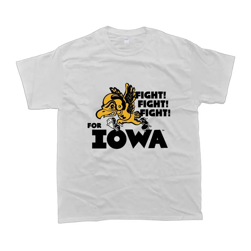 Vintage 90S Fight for Iowa Hawkeyes T-shirt Streetwear Fit Unisex Tshirt Hoodie, Sweatshirt | GrindPrints.com