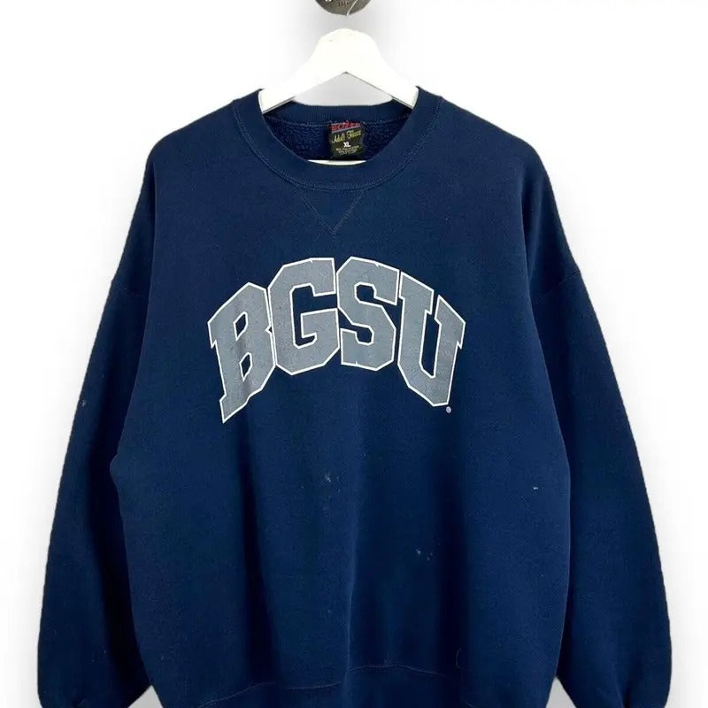 Vintage 90s Bowling Green NCAA Collegiate Arc Spell Out Sweatshirt Size XL Blue T-Shirts, Hoodie | GrindPrints.com