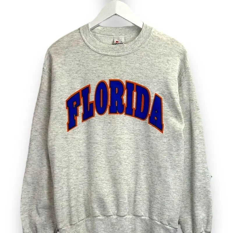 Vintage 90s Florida Gators NCAA Arc Spellout Crewneck Sweatshirt Size Medium T-Shirts, Hoodie | GrindPrints.com