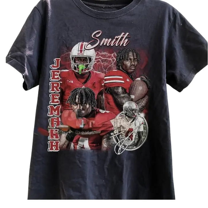 Vintage 90s Graphic Style Jeremiah Smith T-Shirt, Vintage Sport Graphic Tee, Sweatshirt Retro American Football Bootleg...