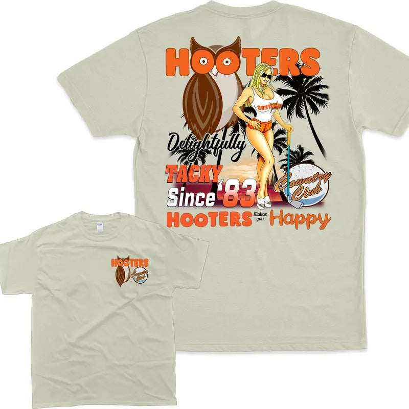Vintage 90s Hooters Country Club Eco Friendly Cotton Blend Womenswear T-Shirts, Hoodie, Sweatshirt