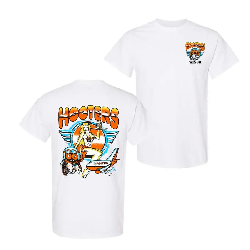 Vintage 90s Hooters Wings Shirt, 2 Side Shirt For Men And Women, Trendy Shirt Hoodie, Sweatshirt | GrindPrints.com