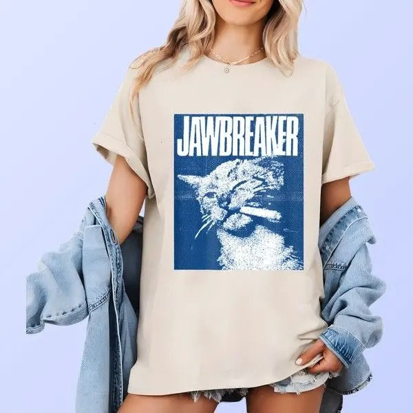 Vintage 90s Jawbreaker Funny Cat Music Band T-shirt Perfect For Active Days And Casual Style Hoodie, Sweatshirt