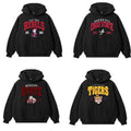 Vintage 90s NCAA College Mascot EST All Sport Teams Black Unisex Hoodie Streetwear Top Sports Classic Sweater Pullover...