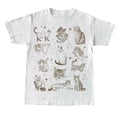 Vintage 90s Tattoo Cat Tshirt, Retro Kitten Nature Shirt, Cat Lovers Gift, Cats In Space Unisex Relaxed Adult Graphic...
