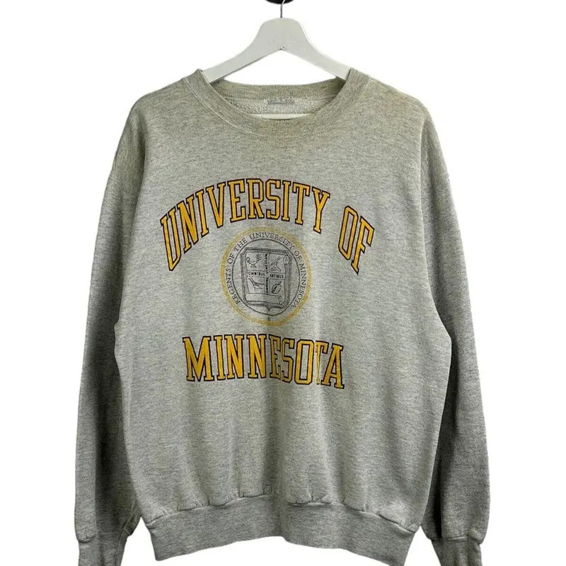 Vintage 90s University of Minnesota NCAA Spellout Crest Graphic Sweatshirt Sz XL T-Shirts, Hoodie | GrindPrints.com