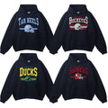 Vintage All Football Teams Black Hoodie